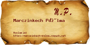 Marczinkech Pálma névjegykártya